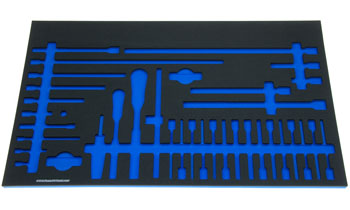 Foam Organizer for 20 Husky Drive Tools with 2 Ratchets and 15 Long Hex Bit Sockets