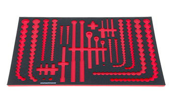 Foam Organizer for 194 Tekton Sockets with 3 Ratchets and 13 Drive Tools
