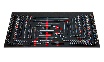 Foam Tool Organizer for 247 Tekton Sockets with 5 Ratchets and 18 Drive Tools