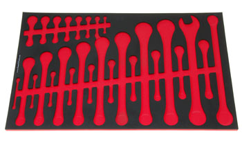 Foam Organizer for 27 Husky Inch Combination and Stubby Wrenches with 1 Trailer Hitch Wrench