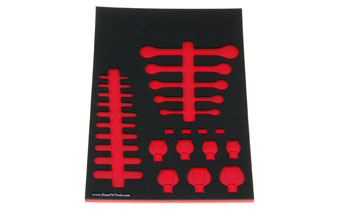 Foam Organizer for 26 Husky Inch Crow Foot, Midget, and Flare-Nut Wrenches