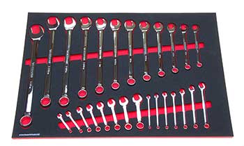 Foam Tool Organizer for 27 Tekton Inch Combination and Stubby Wrenches, Fits Version 1