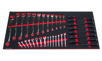 Foam Tool Organizer for 27 Tekton Inch Wrenches and 14 Nut Drivers, Fits Version 1