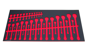 Foam Organizer for 39 Tekton Metric Combination and Stubby Wrenches