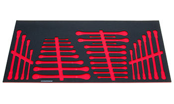 Foam Organizer for 29 Tekton Box End and Ratcheting Wrenches