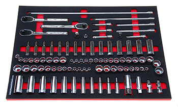 Foam Organizer for 76 Craftsman 3/8-drive Sockets with 3 Ratchets and 13 Additional Tools
