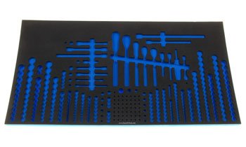 Foam Organizer for 265 Husky Sockets with 7 Ratchets and 88 Additional Tools