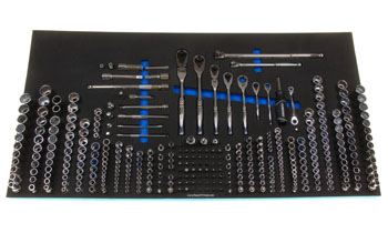 Foam Organizer for 265 Husky Sockets with 7 Ratchets and 88 Additional Tools