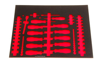 Foam Organizer for 50 Tekton 1/4-drive Sockets with 6 Drive Tools and 11 Nut Drivers