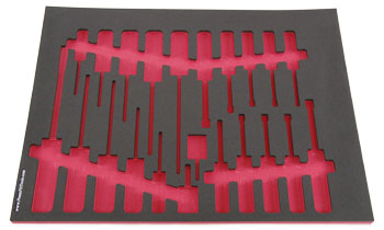 Foam Organizer for 22 Wright Screwdrivers and Nut Drivers