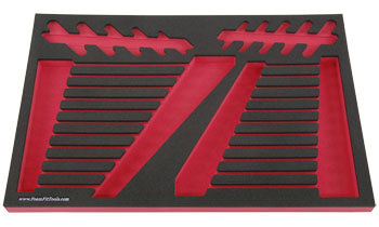 Foam Organizer for 32 Craftsman Combination Wrenches, Fits Full-Polish non-USA Wrenches
