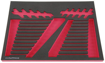 Foam Organizer for 32 Craftsman Combination Wrenches, Fits Full-Polish non-USA Wrenches