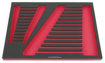 Foam Organizer for 25 Craftsman Metric Combination Wrenches, Fits non-USA Wrenches