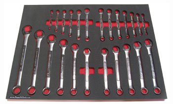 Foam Tool Organizer for 24 Craftsman Inch and Metric Combination Wrenches