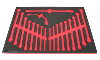 Foam Organizer for 19 Craftsman Inch and Metric Box Wrenches