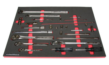 Foam Organizer for 4 Craftsman Ratchets with 23 Drive Tools