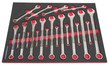 Foam Tool Organizer for 21 Craftsman Metric Combination Wrenches, Fits non-USA Version 2