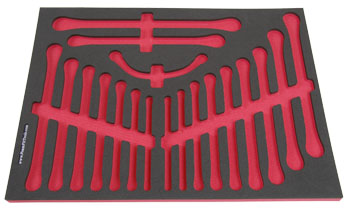 Foam Organizer for 19 Craftsman Inch and Metric Box Wrenches, Fits non-USA Version 2
