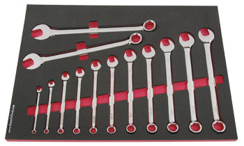 Foam Tool Organizer for 13 Craftsman Inch Full-Polish Combination Wrenches, Fits non-USA Wrenches