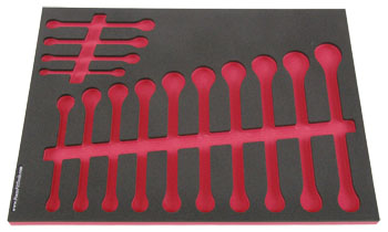 Foam Organizer for 14 Craftsman Metric Full-Polish Combination Wrench Set #1, Fits non-USA Wrenches