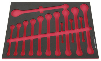 Foam Organizer for 14 Craftsman Inch Full-Polish Combination Wrenches, Fits non-USA Wrenches