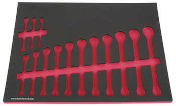 Foam Organizer for 14 Craftsman Metric Full-Polish Combination Wrench Set #2, Fits non-USA Wrenches