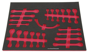 Foam Organizer for 21 Craftsman Stubby, Flare-Nut, and Obstruction Wrenches, Fits non-USA Wrenches