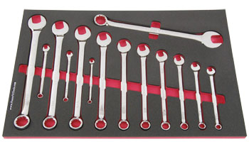 Foam Organizer for 14 Craftsman Inch Full-Polish Combination Wrench Set #2, Fits non-USA Wrenches