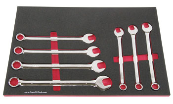 Foam Organizer for 7 Craftsman Large Full-Polish Combination Wrenches, Fits non-USA Wrenches