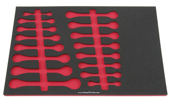Foam Organizer for 16 Craftsman Reversible Ratcheting Wrench Set #2, Fits non-USA Wrenches