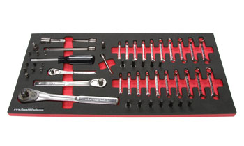 Foam Tool Organizer for 3 Craftsman Teardrop Ratchets with Magnetic Bit Set and Igniton Wrenches, Fits non-USA Ratchets