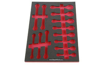 Foam Organizer for 8 Craftsman Metric Stubby Wrenches and 5 Flare-Nut Wrenches, Fits non-USA Wrenches