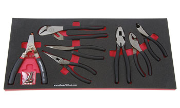 Foam Tool Organizer for 6 Craftsman Pliers with Snap Ring Pliers
