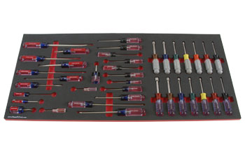 Foam Tool Organizer for 24 Craftsman Screwdrivers and 14 Nut Drivers