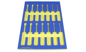 Foam Organizer for 14 Craftsman Inch and Metric Nut Drivers