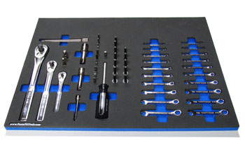 Foam Tool Organizer for 3 Craftsman Teardrop Ratchets with Magnetic Bit Set and Igniton Wrenches, Fits non-USA Ratchets