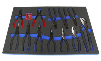 Foam Tool Organizer for 10 Craftsman Pliers and 2 Snap Ring Pliers
