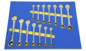 Foam Tool Organizer for 14 Husky Non-Reversible Ratcheting Wrenches