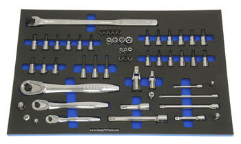 Foam Tool Organizer for 39 Craftsman Hex Bit and Torx Sockets with 3 Ratchets and 15 Drive Tools