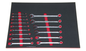Foam Tool Organizer for 15 Wright Metric Combination Wrench Set #1
