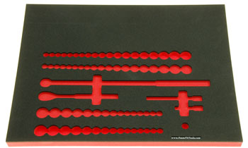 Foam Organizer for 68 Tekton 3/8-drive Sockets with 1 Ratchet and 4 Drive Tools
