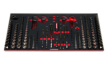 Foam Tool Organizer for 162 Craftsman Gunmetal Sockets with 3 Ratchets and 96 Additional Tools