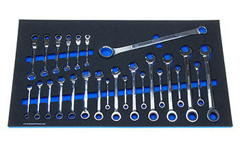 Foam Tool Organizer for 26 Husky Inch Reversible, Nonreversible and Flex-Head Wrenches
