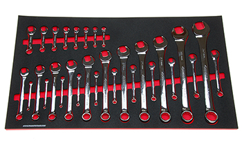 Foam Tool Organizer for 30 Husky Metric Combination and Stubby Wrenches