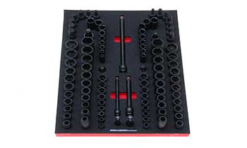 Foam Tool Organizer for 94 Husky Impact Sockets and 9 Drive Tools