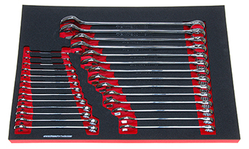 Foam Tool Organizer for 27 Tekton Metric Combination Wrenches, Fits Version 1