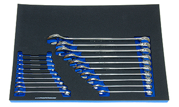 Foam Tool Organizer for 19 Tekton Inch Combination Wrenches, Fits Version 1