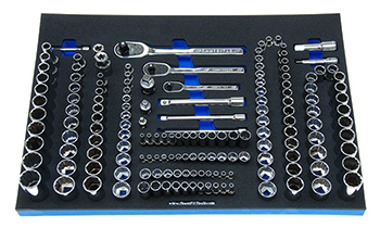Foam Tool Organizer for 148 Craftsman Sockets with 3 Ratchets and 9 Drive Tools