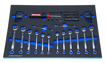 Foam Organizer for 14 Craftsman Combination Wrenches with 69 Additional Tools