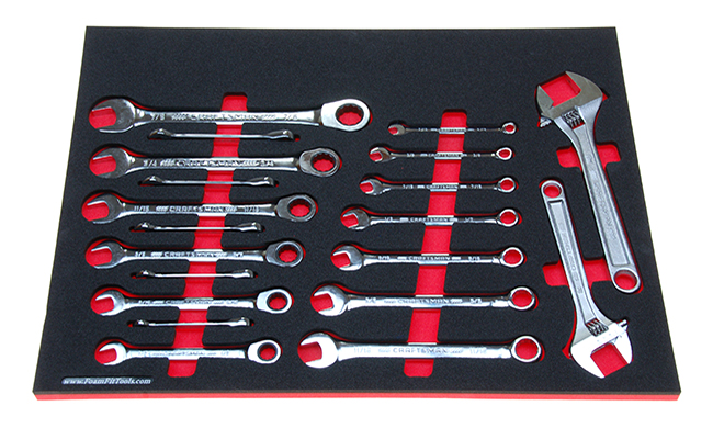 Foam Organizer for 18 Craftsman Wrenches